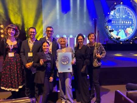 Un moment à RegioStars à la Semaine européenne des Régions et des villes 2025, à Bruxelles - Un momento di RegioStars alla Settimana europea delle Regioni e delle città 2025 (c) Nos Alpes Giorgia Gambino