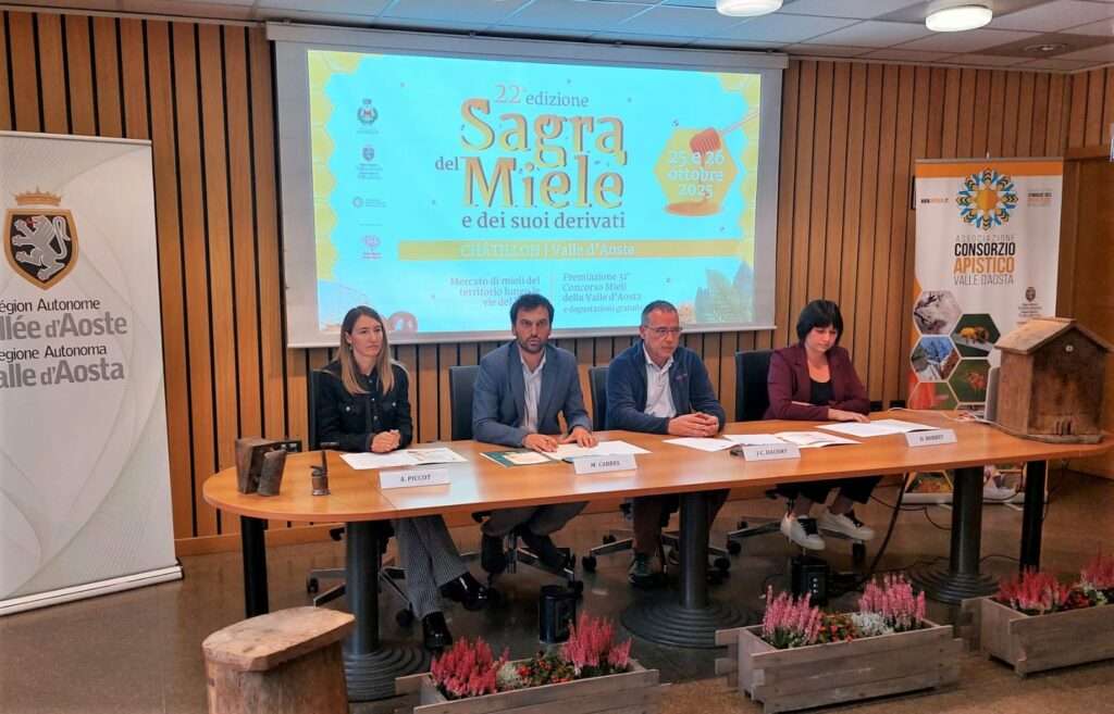 Sagra miele 2025 in valle d'aosta, la conferenza stampa di presentazione (c) regione autonoma valle d'aosta