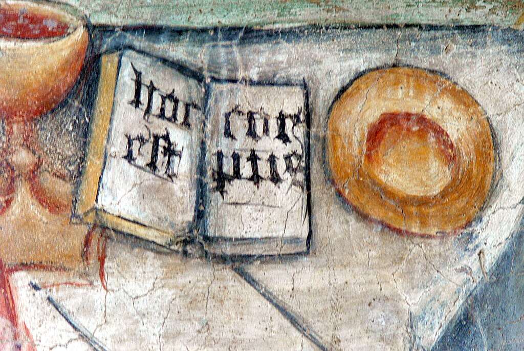 Un dettaglio di affresco nella chiesa di saint martin de tours ad arnad in valle d'aosta (c) cc by sa 3 0 laurom wikimedia commons