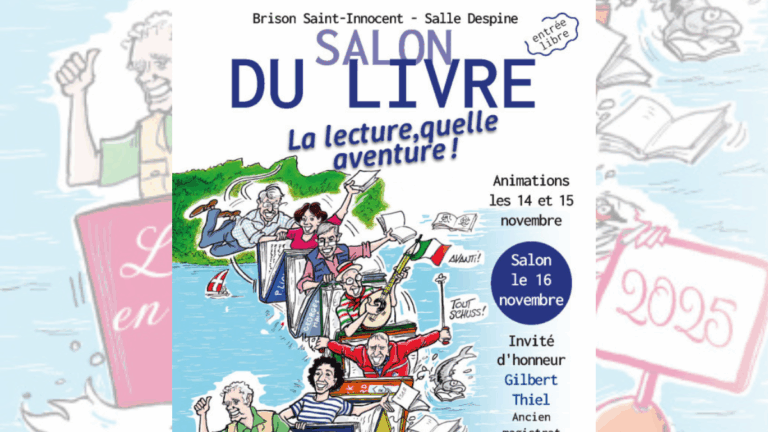 Livres en fête 2025, tre giorni di letteratura in Savoia a Brison-Saint-Innocent Affiche large du salon du livre de brison saint innocent (c) georges million