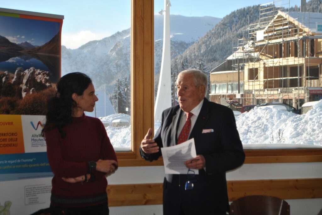 Audrey servat, sous préfète de briançon et guy hermitte, maire de montgenèvre et président de la chave