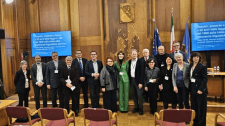 I partecipanti al convegno di Gorizia sui media e le minoranze linguistiche in Italia, 14 e 15 novembre 2025 (c) Ordine dei giornalisti, Consiglio nazionale