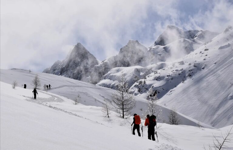 Parco naturale del Queyras: sicurezza in montagna e osservazione degli stambecchi Atelier sécurité hivernale au Parc DVA d’Aiguilles (c) Parc naturel du Queyras