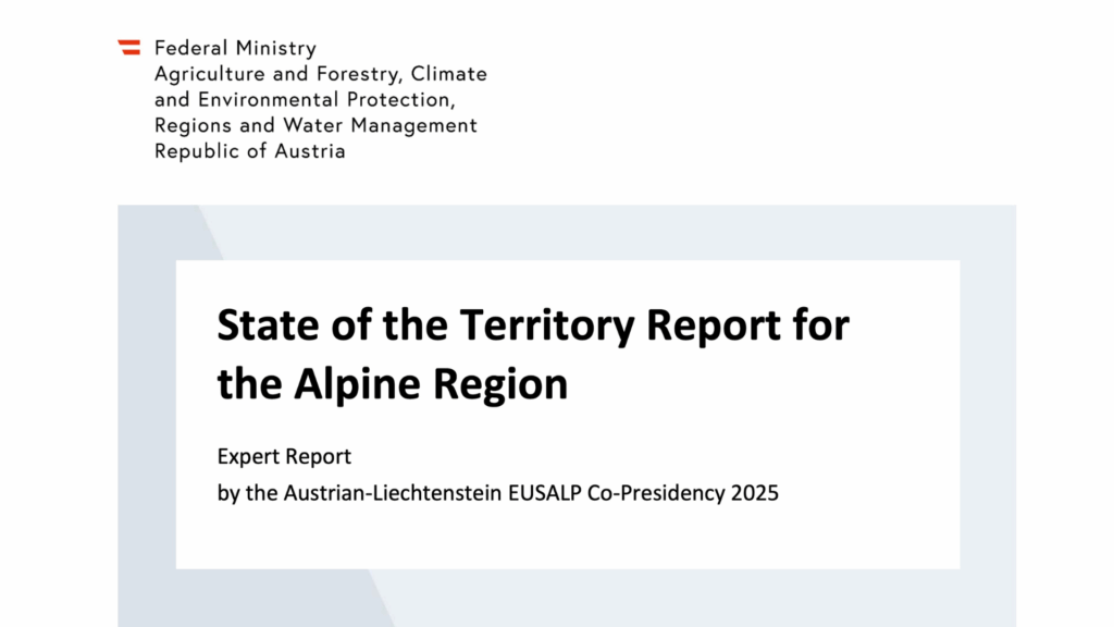 Couverture du Rapport de la Présidence SUERA EUSALP 2025
