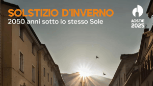 Solstizio d'inverno 2025 ad Aosta, estratto dal flyer