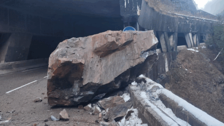 Éboulement dans les gorges d'Arly, le 30 novembre 2025 (c) Département de la Savoie