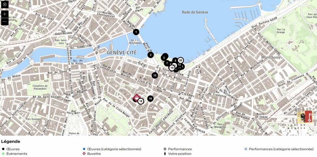 Cartographie des oeuvres