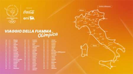 Il passaggio della Fiamma Olimpica nelle Nostre Alpi Il percorso della Fiamma Olimpica nelle Nostre Alpi, Le parcours de la Flamme Olympique dans Nos Alpes (c) Ufficio stampa Olimpiadi Milano-Cortina 2026