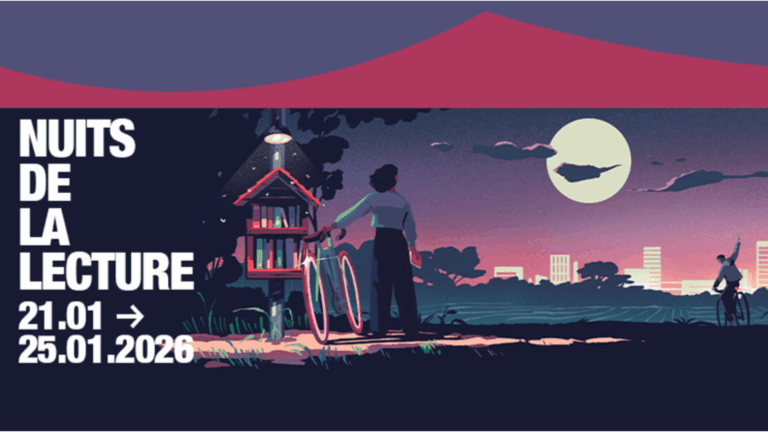 Les Nuits de la lecture 2026, en France et dans les Alpes françaises, à Aoste, Turin et Rome Nuits de la lecture 2026, affiche