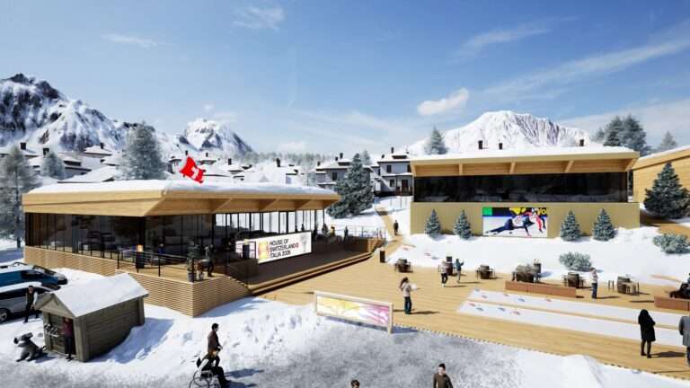 Rendering de House of Switxerland 2026 à Cortina (c) HoS Italia