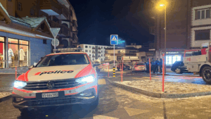 Sur les lieux du désastre à Crans-Montana, le 1er janvier 2026 (c) Police valaisanne