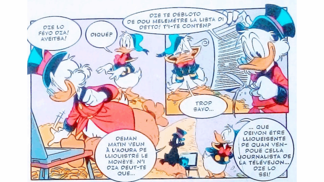 Un estratto da Topolino del 14 gennaio 2026 con Papereun