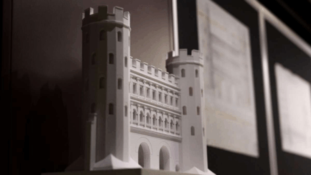 Una mostra sul castello di Torino a Palazzo Madama: archeologia e corte medievale Una delle rappresentazioni dell'edificio alla mostra sul castello ritrovato, fino a marzo 2026 (c) fondazione torino musei