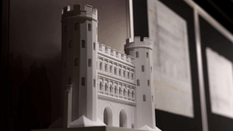 Una delle rappresentazioni dell'edificio alla mostra sul castello ritrovato, fino a marzo 2026 (c) fondazione torino musei