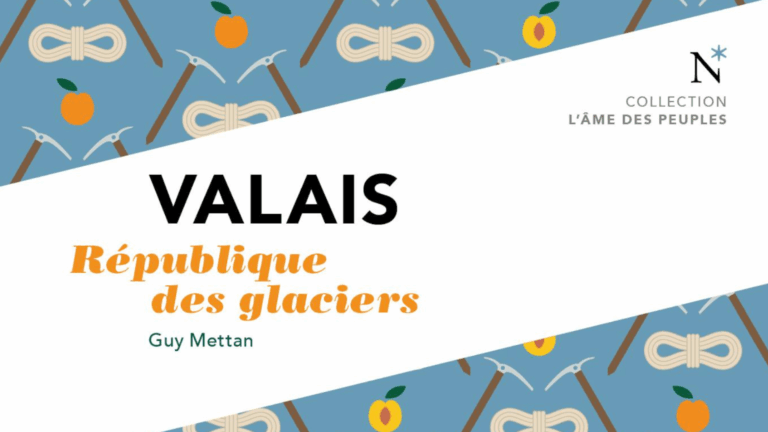 Valais, république des glaciers, extrait de la couverture du livre de Guy Mettan