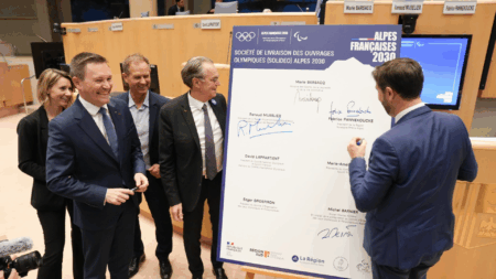 Le 14 avril 2025, au lancement de la société Solidéo, pour la livraisons des ouvrages olympiques 2030 (c) Région Auvergne Rhône-Alpes