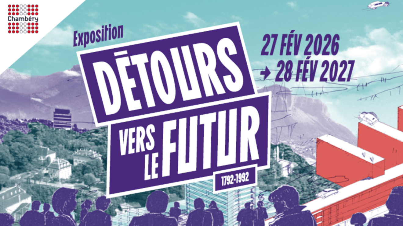 Un extrait de l'affiche de l'exposition « Détours vers le Futur »