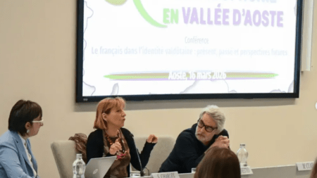 Un moment de la conférence du 16 mars2026 sur le français en Vallée d'Aoste (c) Conseil de la Vallée