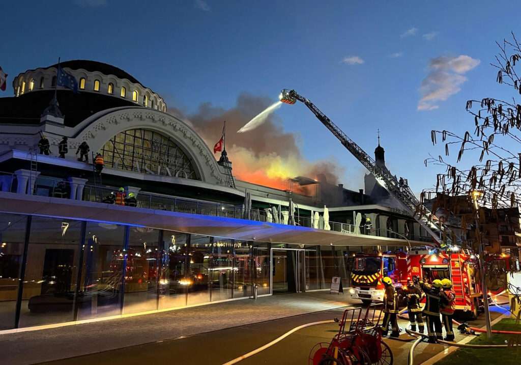 Incendie au Casino d'Évian-les-Bains, le 30 mars et le 1er avril 2026 (c) SDIS 74 Service Départemental d'Incendie et de Secours de la Haute-Savoie