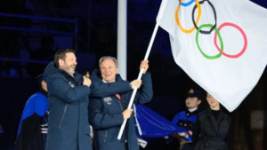 Renaud Muselier avec Fabrice Pannekoucke à Albertville, le 23 février 2026 (c) Région Sud
