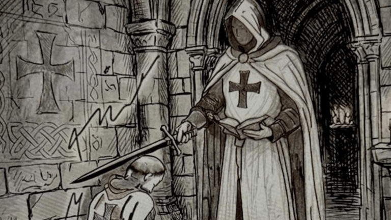 Il templare, l’iniziazione / 3 Un'illustrazione per Il templare di Jacques Martinet(c) Nos Alpes Khizara Nalgieva