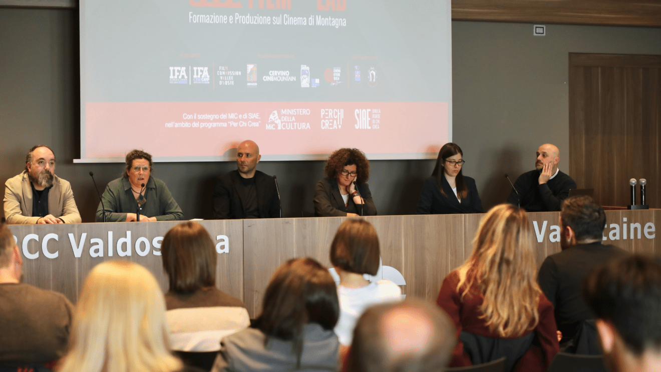 Conferenza Stampa sul Mountain Film Lab il 04 maggio 2026 (c) Film Comission Valle d'Aosta