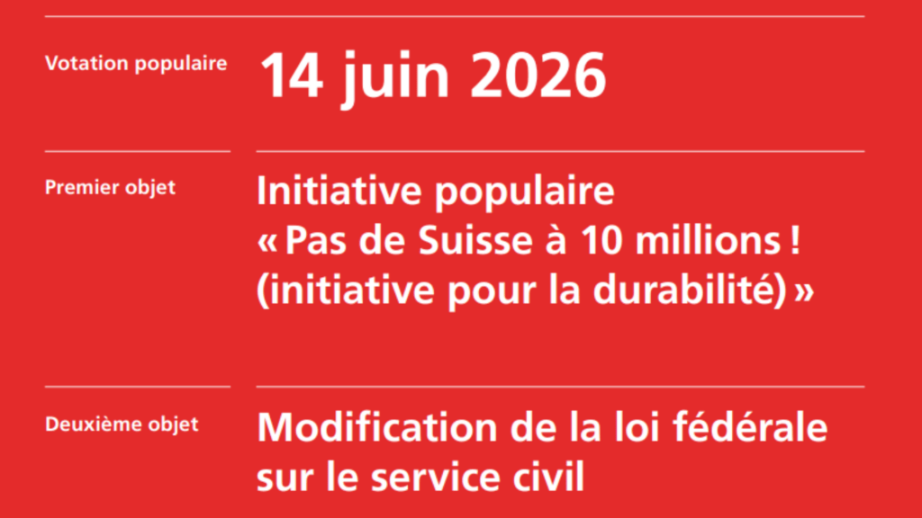 Votation populaire 14 juin 2026 - Conseil Fédéral