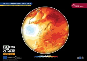 Alpi e cambiamento climatico, Les Alpes et le changement climatique (c) European Union, Copernicus Climate Change Service Data
