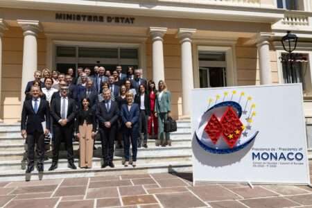 Photo de famille au début de la présidence du Comité des ministres du Conseil de l'Europe, à Monaco, mai 2026 (c) Gouvernement Princier