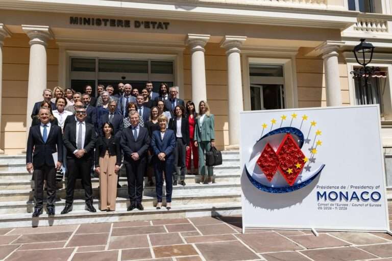 Photo de famille au début de la présidence du Comité des ministres du Conseil de l'Europe, à Monaco, mai 2026 (c) Gouvernement Princier
