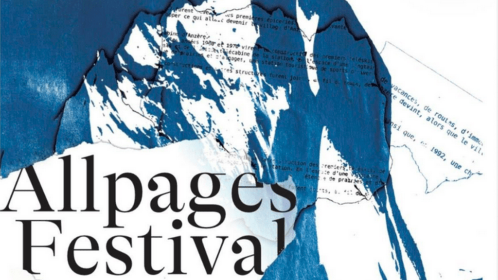 Allpages Festival : un nouveau rendez-vous littéraire au Valais, les 13 et 14 juin à Anzère Extrait de l'affiche de l'allpages Festival
