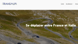 capture d'écran du site Trans'Alpi