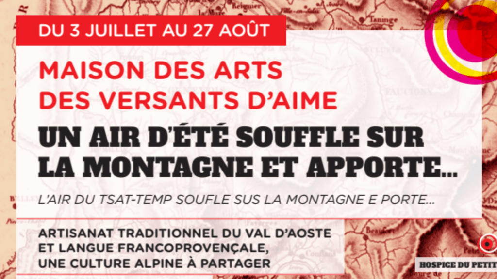 Affiche "un air d'été souffle sur la montagne et apporte..." (c) Les versants d'Aime
