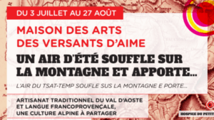 Affiche "un air d'été souffle sur la montagne et apporte..." (c) Les versants d'Aime