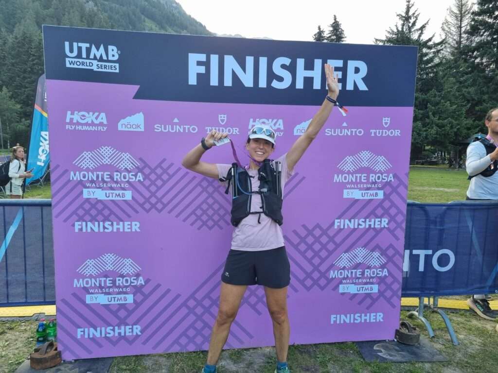 Una delle finisher al Monterosa Walserwaeg, l'on. Giulia Pastorella (c) Nos Alpes