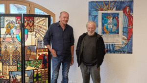 Fulvio Vicquéry e Valerio Stradella alla loro mostra Inconnus a Saint Oyen, luglio 2026 (c) Nos Alpes Enrico Martial