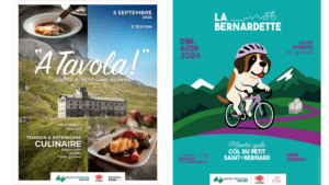 Les deux affiches de A Tavola et Bernadetta de la CCHT