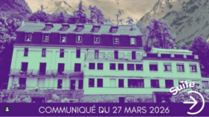 Un extrait d'une image d'un communiqué de Refuge solidaire en mars