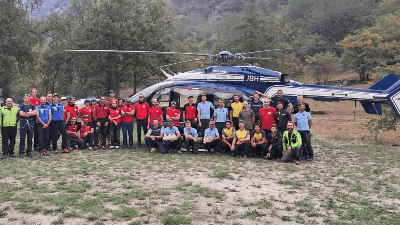 L’esercitazione transfrontaliera del soccorso nelle Alpi, L'exercice transfrontalier de secours dans les Alpes (c) Soccorso alpino e speleologico piemontese