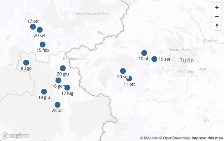 Una mappa delle gare sportive nelle Alpi tra Piemonte, Savoia e Hautes-Alpes La mappa delle gare sportive nelle Alpi, La carte des compétions sportives dans les Alpes (c) Conferenza delle Alte Valli/Conférence des Hautes Vallées