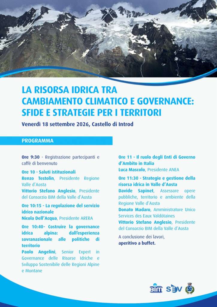 La risorsa idrica tra cambiamento climatico e governance Locandina