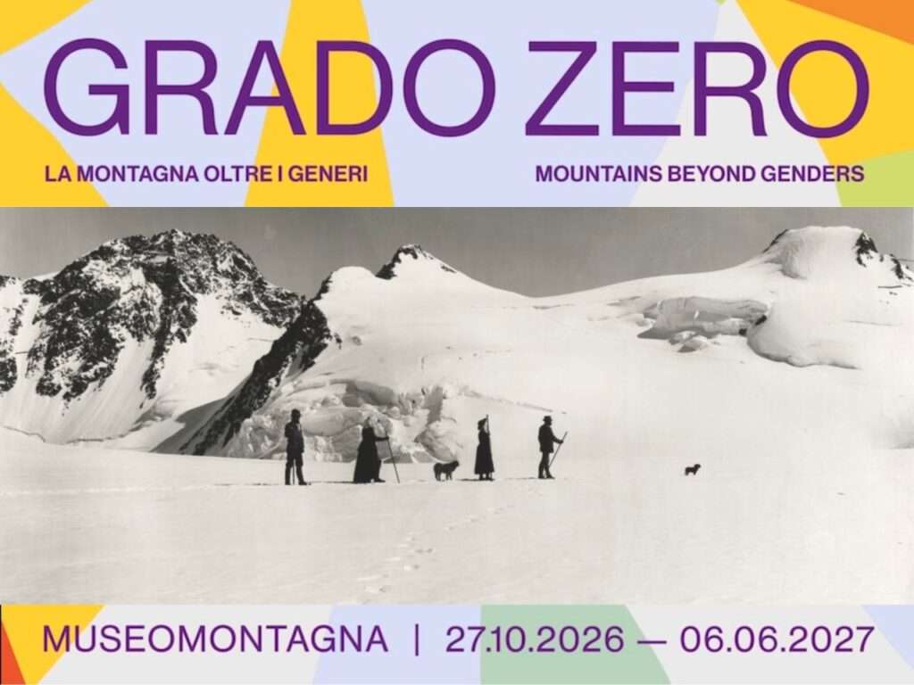 Elaborazione sul flyer della mostra con la Regina Margherita presso il Dufourspitze e la Punta Gnifetti, il 18 agosto 1893 (c) Museo Nazionale della Montagna Torino