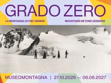 Elaborazione sul flyer della mostra con la Regina Margherita presso il Dufourspitze e la Punta Gnifetti, il 18 agosto 1893 (c) Museo Nazionale della Montagna Torino