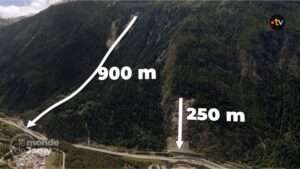 Un estratto della situazione in Maurienne dal reportage Réchauffement climatique : nos routes vont-elles tenir ?», della serie Le monde de Jamy (c) France Télévisions