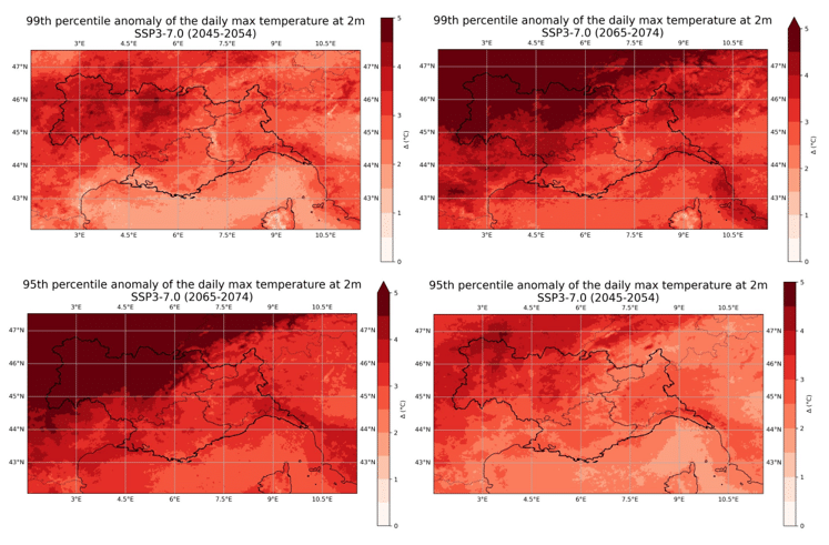 La progressione delle temperature (c) Alp’Aera